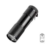 Raylights D9C6 9LED Senter UV Camping Berperingkat IP65 Paduan Aluminium Mini Kuat Cahaya Putih Jarak Sinar 50-100m