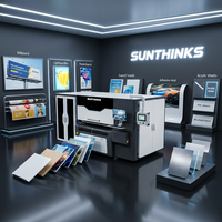 Imprimante UV Sunthinks 805 mm à passage unique pour l'impression de feuilles d'emballage plastique PP/PVC/PC/PE, machine d'impression de panneaux publicitaires POP