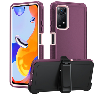 Étui de défense anti-chute robuste pour Xiaomi <span class=keywords><strong>Redmi</strong></span> Note 11Pro 4G/5G couverture de téléphone multicouche avec clip de ceinture - Product Image 3