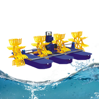 Mashow Nouveau Aérateur Économiseur d'Eau avec Moteur à Engrenages et 6 Hélices pour Étang, Élevage de Crevettes, Aquaculture, 1 Vitesse
