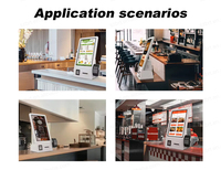 Quiosco de autopedido de mesa de 21,5 "LCD personalizado OEM Android 14 para cadenas de comida rápida Hotel restaurante cafetería comedor inteligente uso en interiores