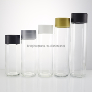 Wholesale Round Voss Style Glass <strong>Bottles</strong> 8oz 10oz 12oz 16oz 25oz Mineral Water Juice Beverage Drink Water <strong>Bottles</strong> <strong>with</strong> Screw <strong>Lid</strong> - Product Image 2