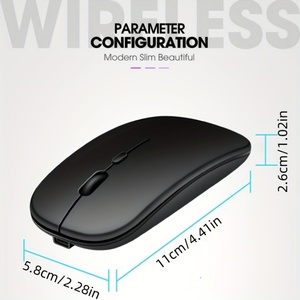 Good Quality Portable 2.4G Dual Mode Wireless Black <strong>Mouse</strong> Comfortable Ergonomics USB Battery Powered Computer <strong>Mouse</strong> <strong>for</strong> <strong>Tablets</strong> - Product Image 4