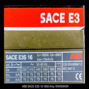 Nouveau déconnecteur à interrupteur SACE E3S <span class=keywords><strong>MS</strong></span> 16 original en stock, MO ~ 1600A - Testé, garantie - Product Image 2