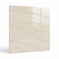 Carreaux de sol en porcelaine 60x60 beige veiné marbre brillant, modernes et luxueux pour salon et maison - Vente en gros