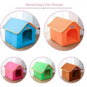 강아지 고양이를위한 빨 수있는 접이식 고급 실내 애완 동물 집 편안한 애완 동물 고양이 집 이동식 고양이 침대 - Product Image 3