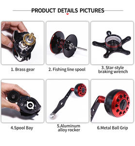 NEWMAJOR 6.5kg 6.3:1 21BB電子ベイトキャスティングリール左/右手レイクストリームフィッシングナイロンメタルキャスティングリール - Product Image 5
