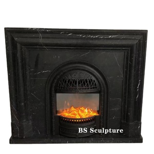 Interno <span class=keywords><strong>nero</strong></span> marquina marmo <span class=keywords><strong>nero</strong></span> moderno camino mantello scultura - Product Image 1