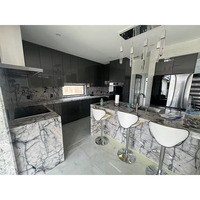 Meubles de cuisine de luxe modernes en bois massif, prêts à assembler, ensembles complets, rangement, armoire de cuisine modulaire en chêne sur mesure