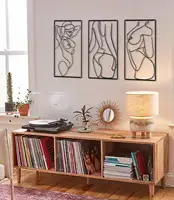 الامازون جديد خط الجميله قماش الفن طباعة مفتوحة مثير فتاة صور عارية المعادن مجموعة جدار ديكور فني للمنزل عارية المرأة اللوحة