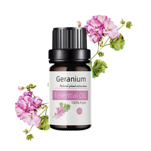 Vente en gros OEM d'huile essentielle de géranium pur distillée à la vapeur 100% naturelle pour l'aromathérapie et le soutien des soins de la peau - Product Image 1