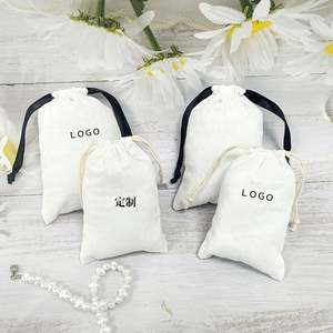 Sacs à cordon en lin personnalisés en gros, emballage cadeau, logo personnalisé, petit sac à poussière à cordon - Product Image 6