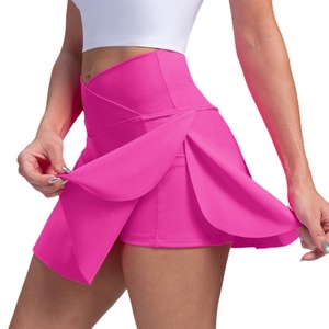 Shorts de sport 2-en-1 pour femme, taille haute, légers, respirants, durables, avec poche pour téléphone, haute visibilité, pour le tennis, la course et le golf - Product Image 4