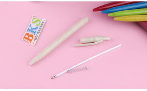 En çok satan özel Logo 1.0mm tükenmez kalem çevre dostu sevimli plastik toptan kalemler okul ofis öğrenciler ve oteller için - Product Image 3