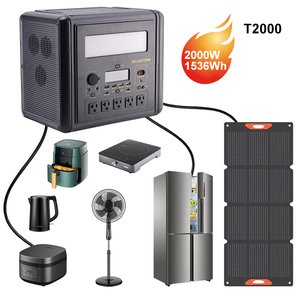 2000W Olar Panel Kit Battery Boxes Racks 1536Wh Solar Energy <b>Storage</b> System LiFePO4 MPPT Pure Sine Wave Wireless Charging - Product Image 1