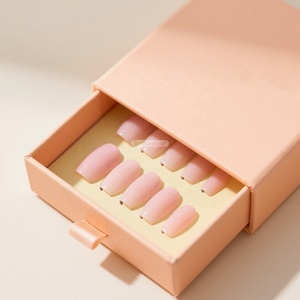 Tùy chỉnh sinh thái thân thiện cứng nhắc ngăn kéo hộp quà tặng thiết kế cá nhân trượt ra mỹ phẩm Báo Chí trên bao bì móng tay hộp - Product Image 1