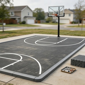 Inolp <b>Top</b> Quality Commercial Grade Half Court Basketball Flooring Outdoor Fiba Approved Half With <b>Net</b> Court - Product Image 4