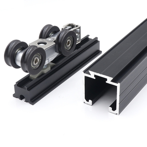 Ruedas de hierro modernas para puertas correderas, riel de rodadura de alta resistencia, riel de hierro colgante para puertas/cortinas correderas, riel cuadrado de hierro de alta calidad para un deslizamiento suave. - Product Image 2