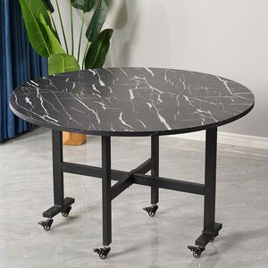 Mesa de Comedor Plegable Moderna de Lujo Ligero, Tablero de Roca Ultrafino, Mueble Móvil para Apartamentos Pequeños, <span class=keywords><strong>Muebles</strong></span> de Comedor <span class=keywords><strong>Gratis</strong></span> - Product Image 1