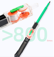 Nettoyeur de fibres optiques de qualité supérieure LC/SC/FC/ST, outil de nettoyage en un clic, 1,25 mm et 2,5 mm, stylo, 800 nettoyages