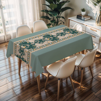 Nappe de mariage tissée sur mesure RNPT, carrée, avec support en PU, résistante aux taches, imperméable et anti-huile, facile à nettoyer