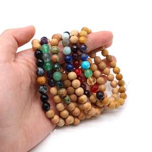 Goldix Bijoux Homme Bohème <span class=keywords><strong>En</strong></span> Bois <span class=keywords><strong>Bracelet</strong></span> de perles <span class=keywords><strong>en</strong></span> bois naturel fait à la main <span class=keywords><strong>Bracelet</strong></span> de perles <span class=keywords><strong>en</strong></span> bois élastique Pulsera De Classic Cadeau - Product Image 1