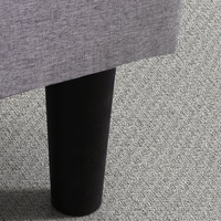 Tête de lit classique pour chambre à coucher, base de lit en bois massif, échantillon de lit rembourré taille King ou Queen