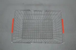 New Type With Handles Shopping Wire Metal Basket Supermarket