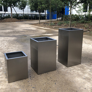 <span class=keywords><strong>Maceta</strong></span> de Acero Inoxidable 201 para Interiores y Exteriores, para Jardín, Patio, Decoración de Hoteles - Product Image 1