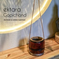 Handmade Indian Ektara Traditional Folk String Instrument Wooden Music Instrument For Meditation Sound Healing Yoga