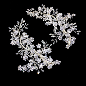 Rhinestone Bridal Headpiece Handmade <strong>Flower</strong> <strong>Wedding</strong> <strong>Hair</strong> Jewelry <strong>Hair</strong> <strong>Clip</strong> <strong>for</strong> Bridesmaid - Product Image 2