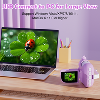 Portable Mini Handheld Electronic Microscope for Children's Early Education - a Cartoon Observation Mirror That Is Durable MS07
