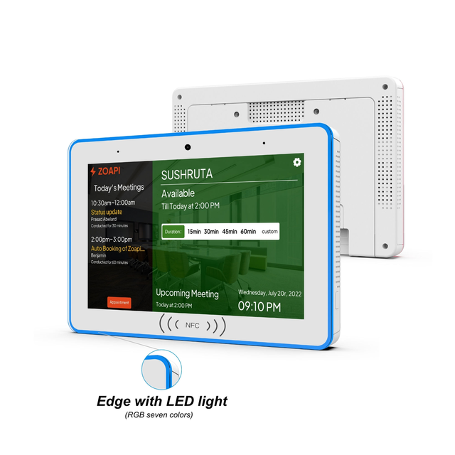 Wall Mount Lcd High-definition Touch Screen Colorful Surrounding Led Light Bar Ips Panel Android Tablet