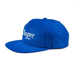 Gorra Snapback con Logotipo Bordado Personalizado, Gorra de Pana Azul para Hombre, Sin Estructura - Product Image 2