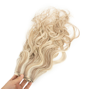 Cheveux naturels ondulés 13A de qualité supérieure, blond cendré, trame 100% cheveux humains Remy, paquet de trame - Product Image 2