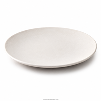 Assiette creuse plate orientale de luxe personnalisée en mélamine marbrée ivoire de 19 cm, non toxique, idéale pour le camping, les salades et les desserts