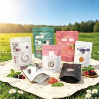 Sachets personnalisés en papier kraft écologique, refermables avec fermeture éclair, pour emballage alimentaire et sachets de thé