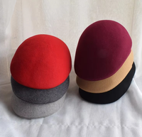 A112702 Chapeau en feutre de laine 100% classique Casquette plate Béret Lvy Chapeau Béret Chapeau pour femmes hommes