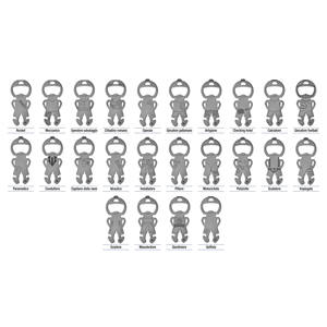 Porte-clés multifonction en aluminium White Label Lumberjacks, ouvre-bouteille, logo personnalisable, vêtements de travail, utilisation en plein air, vélos de route - Product Image 2