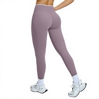 Legging Yoga High-Waisted Warna-Warni Cepat Kering Bahan Spandex/Nylon Anti Kusut, Nyaman Seperti Tanpa Busana