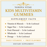 Gommes multivitaminées pour enfants - Saveur multi-fruits personnalisée, soutien de l'immunité et de la croissance, complément alimentaire naturel