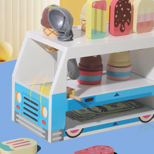 Voiture jouet sur le thème <span class=keywords><strong>de</strong></span> la crème glacée en bois écologique <span class=keywords><strong>de</strong></span> qualité supérieure artisanat exquis conception unique jouet à la mode pour les enfants - Product Image 4