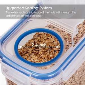 4L Large Capacity Stackable Airtight Food Storage <b>Containers</b> With Lids BPA Free for Kitchen Snacks Pasta - Product Image 2