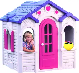 子供のためのプラスチック製のプレイハウス、子供用のプラスチック製のプレイハウスとスライド式の屋内おもちゃのプレイハウス子供用のプラスチック製の城