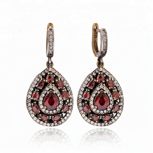 ต่างหูเงินแท้ 925 งานฝีมือแบบตุรกี ขายส่ง สำหรับผู้หญิง - Product Image 2
