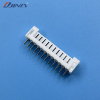 Conector de Soporte para PCB de Cobre PH-12A (Blanco) de 2.0mm y 12 Pines, Nylon, 30~24AWG, Montaje en Placa, Latón Estañado