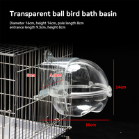 Vente en gros de cage à oiseaux boîte de bain perroquet baignoire suspendue pour petits oiseaux de compagnie canari