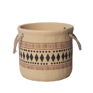 Pot de fleurs en céramique INS style nordique, design floral simple et créatif, pour plantes succulentes, roses vertes, respirant et résistant aux hautes températures - Product Image 5