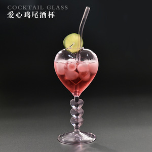 Cóctel en forma de corazón estilo Ins de nueva moda y copa de vino tinto con tallo largo <span class=keywords><strong>para</strong></span> hogares y fiestas - Product Image 2