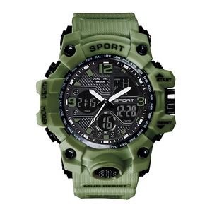 Montre de sport SL68 pour homme, analogique-numérique, <span class=keywords><strong>alarme</strong></span>, étanche 50M, résistante aux chocs, mouvement à quartz japonais, bracelet en silicone - Product Image 5